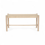 Sitzbank Shine mit Geflechtsitz - Eiche bianco - FURNHOUSE