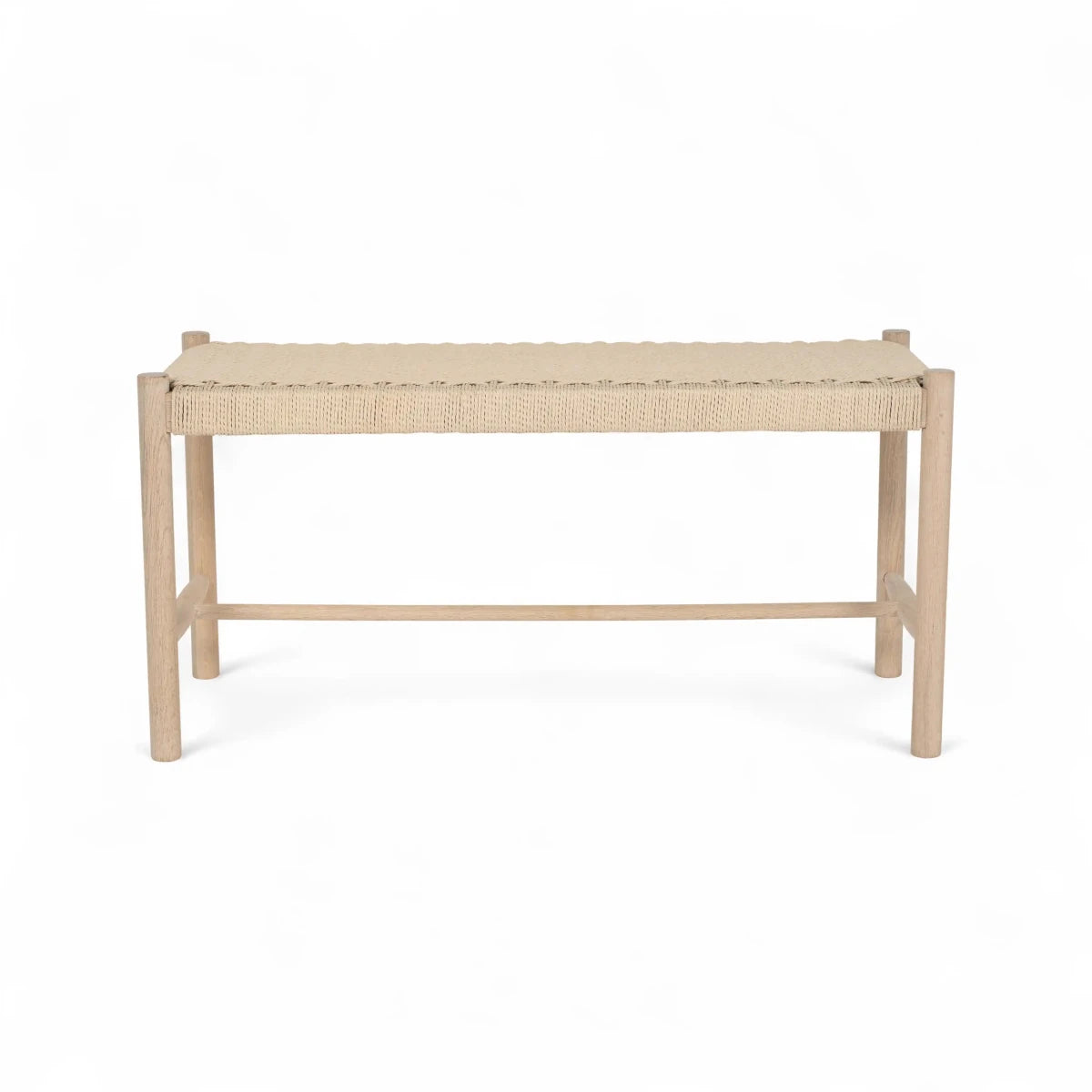 Sitzbank Shine mit Geflechtsitz - Eiche bianco - FURNHOUSE