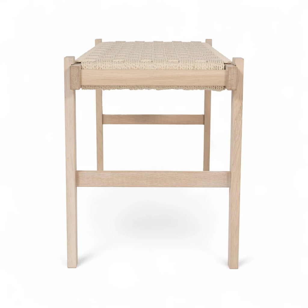 Sitzbank Shine mit Geflechtsitz - Eiche bianco - FURNHOUSE