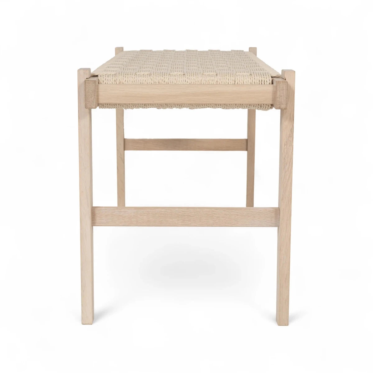 Sitzbank Shine mit Geflechtsitz - Eiche bianco - FURNHOUSE