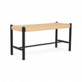 Sitzbank Shine 90 cm Schwarz/Beige schräg von vorne