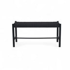 Sitzbank Shine mit Geflechtsitz - Schwarz/Schwarz - FURNHOUSE