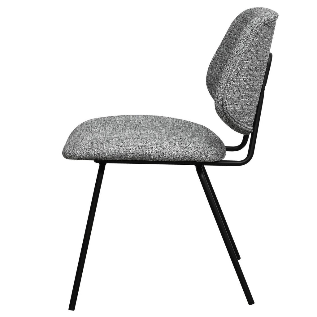 Sofia Esszimmerstühle 2er Set - Bouclé-Stoff Grau - FURNHOUSE