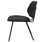 Sofia Esszimmerstühle 2er Set - Bouclé-Stoff Schwarz - FURNHOUSE