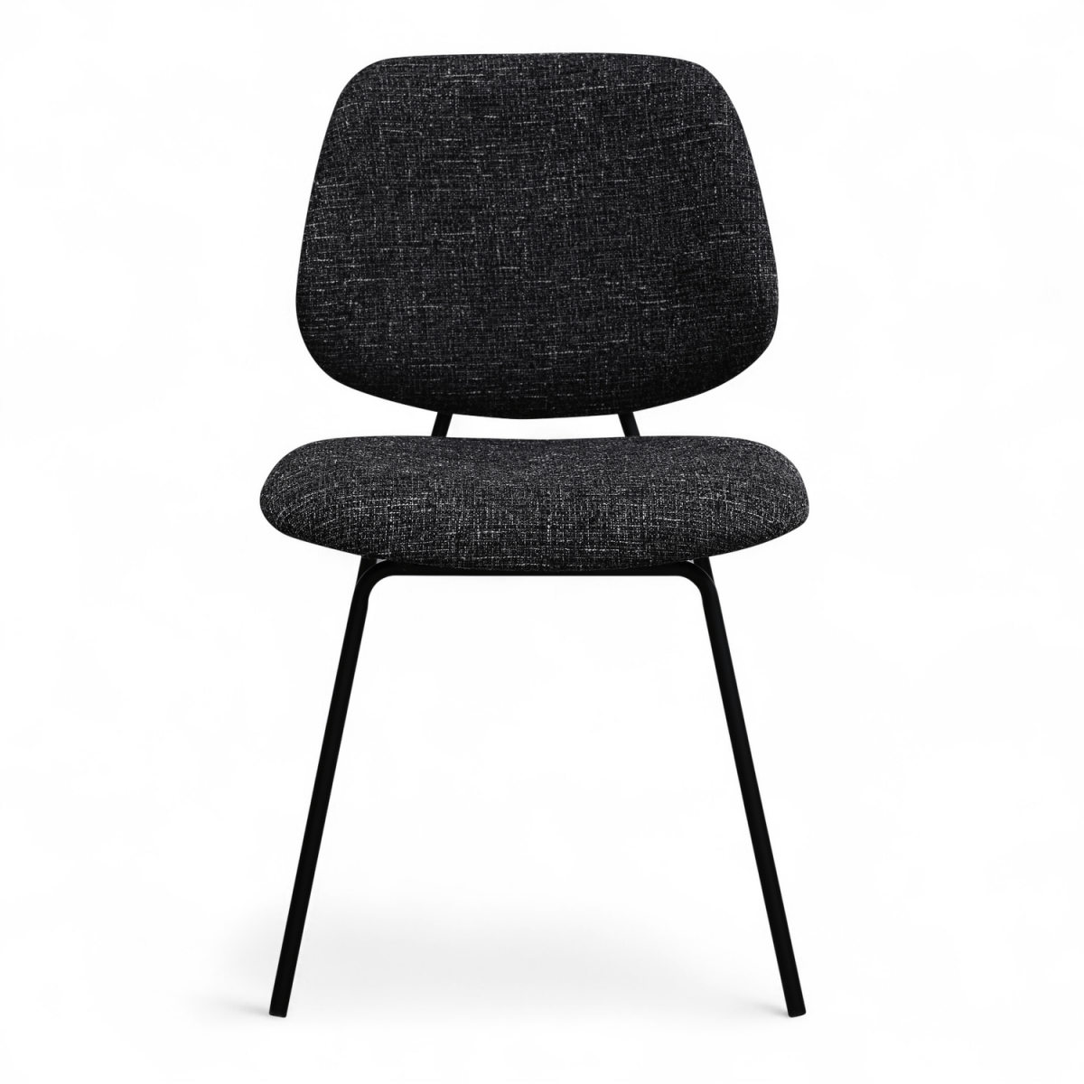 Sofia Esszimmerstühle 2er Set - Bouclé-Stoff Schwarz - FURNHOUSE