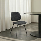 Sofia Esszimmerstühle 2er Set - Bouclé-Stoff Schwarz - FURNHOUSE