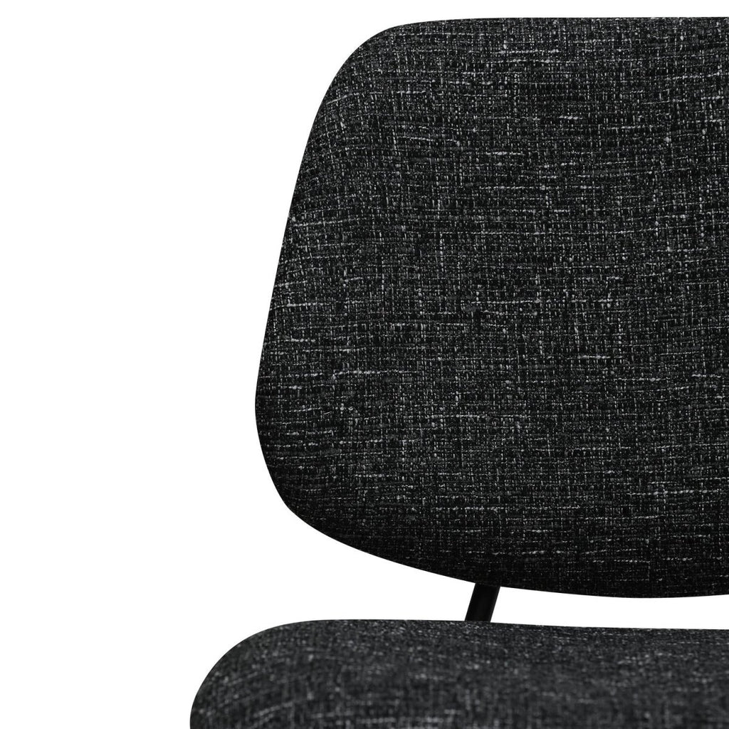 Sofia Esszimmerstühle 2er Set - Bouclé-Stoff Schwarz - FURNHOUSE