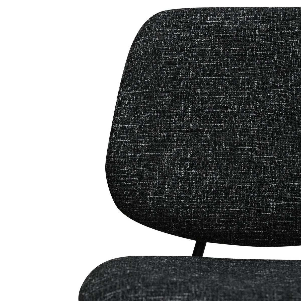 Sofia Esszimmerstühle 2er Set - Bouclé-Stoff Schwarz - FURNHOUSE