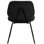 Sofia Esszimmerstühle 2er Set - Bouclé-Stoff Schwarz - FURNHOUSE