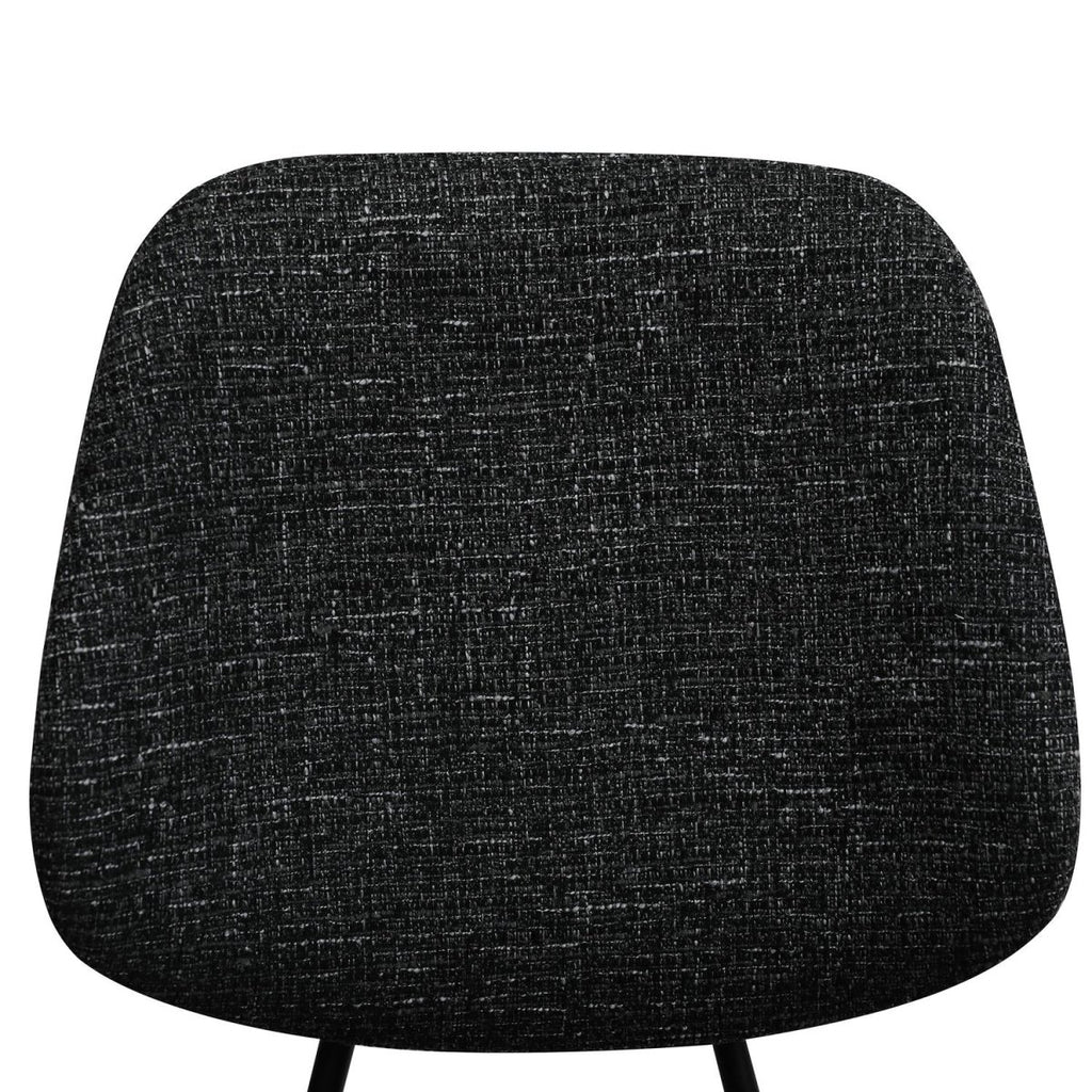 Sofia Esszimmerstühle 2er Set - Bouclé-Stoff Schwarz - FURNHOUSE