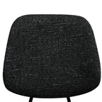 Sofia Esszimmerstühle 2er Set - Bouclé-Stoff Schwarz - FURNHOUSE