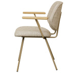Sofia Esszimmerstühle mit Armlehne 2er Set - Bouclé-Stoff Beige - FURNHOUSE