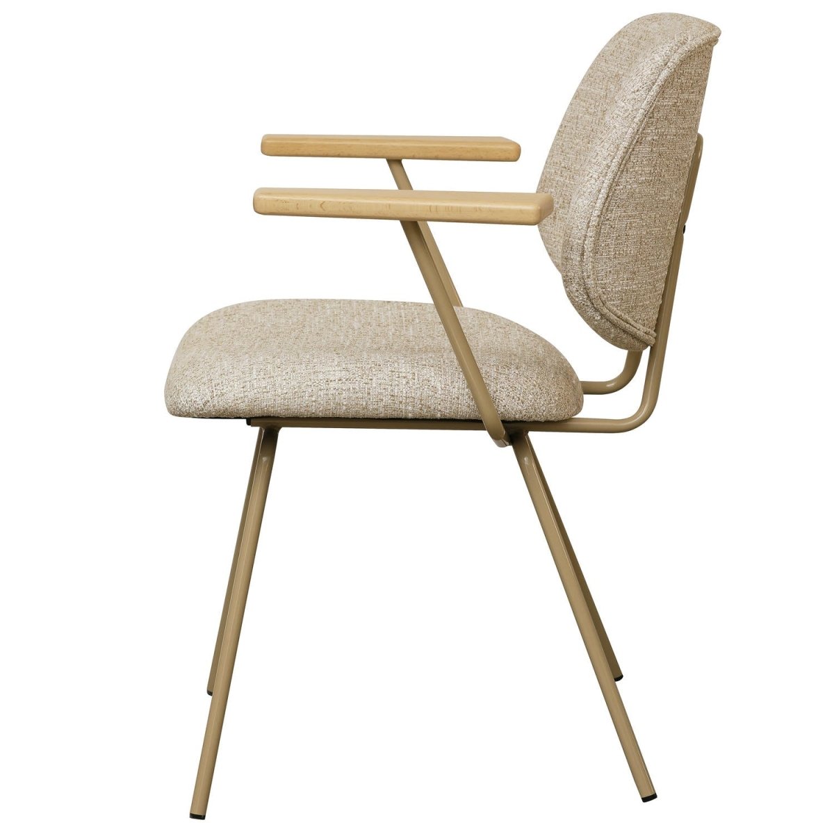 Sofia Esszimmerstühle mit Armlehne 2er Set - Bouclé-Stoff Beige - FURNHOUSE