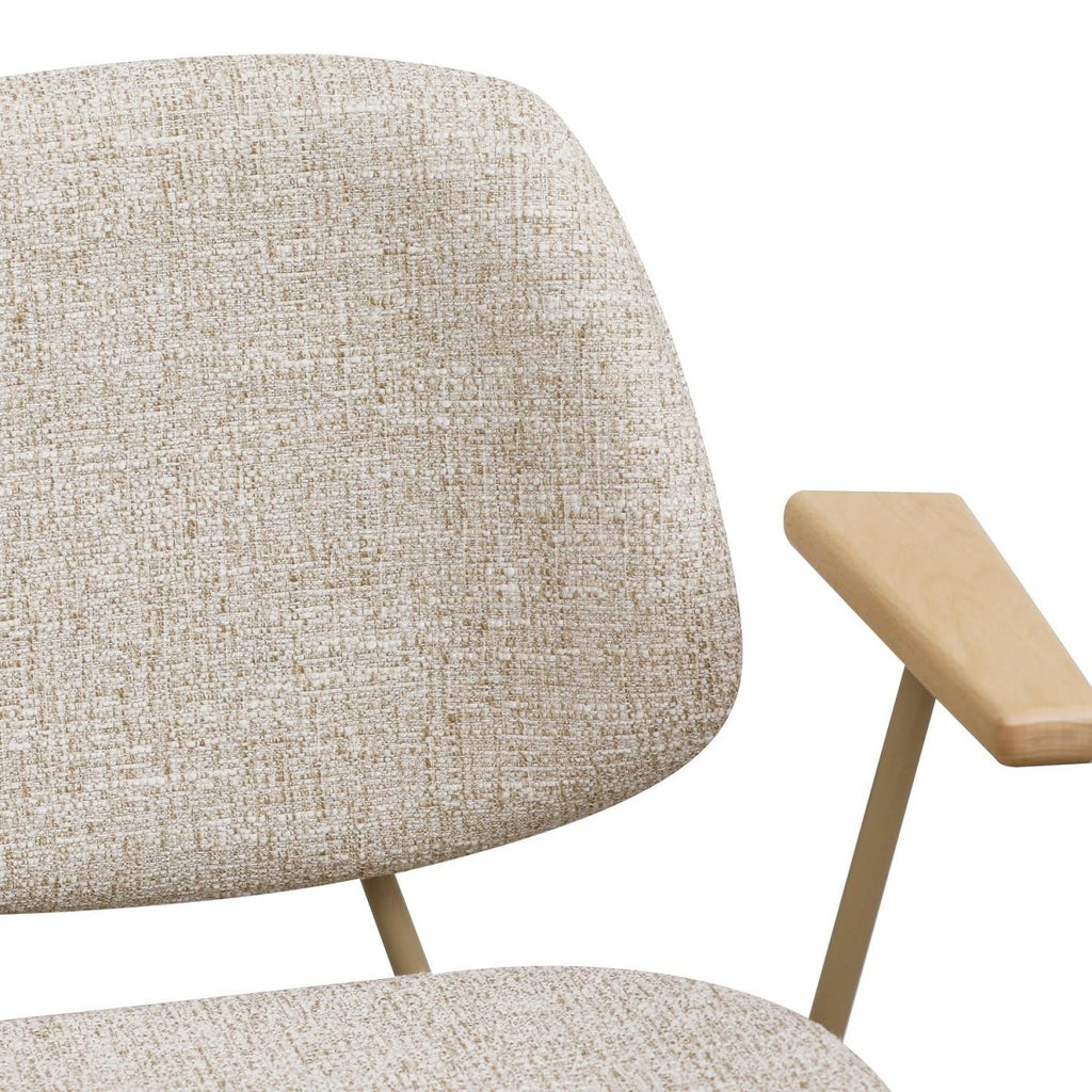 Sofia Esszimmerstühle mit Armlehne 2er Set - Bouclé-Stoff Beige - FURNHOUSE