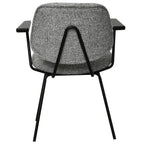 Sofia Esszimmerstühle mit Armlehne 2er Set - Bouclé-Stoff Grau - FURNHOUSE