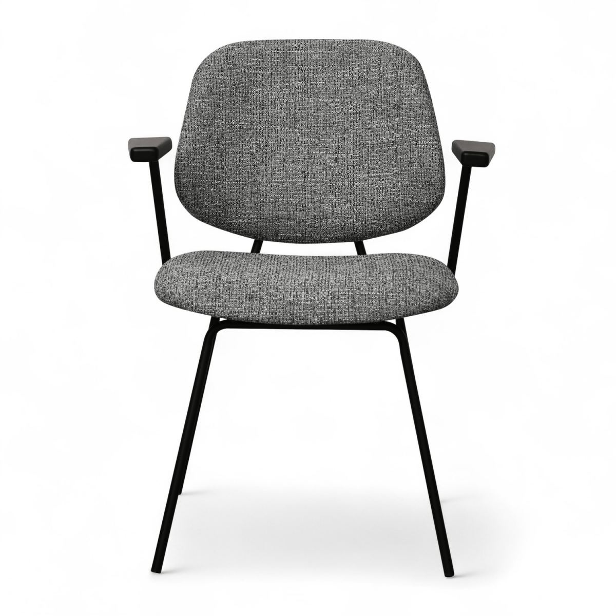 Sofia Esszimmerstühle mit Armlehne 2er Set - Bouclé-Stoff Grau - FURNHOUSE