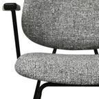 Sofia Esszimmerstühle mit Armlehne 2er Set - Bouclé-Stoff Grau - FURNHOUSE