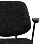 Sofia Esszimmerstühle mit Armlehne 2er Set - Bouclé-Stoff Schwarz - FURNHOUSE