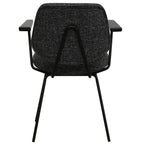 Sofia Esszimmerstühle mit Armlehne 2er Set - Bouclé-Stoff Schwarz - FURNHOUSE