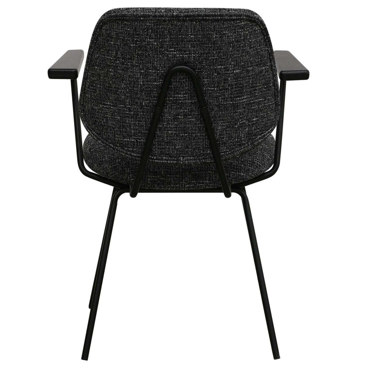 Sofia Esszimmerstühle mit Armlehne 2er Set - Bouclé-Stoff Schwarz - FURNHOUSE