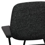 Sofia Esszimmerstühle mit Armlehne 2er Set - Bouclé-Stoff Schwarz - FURNHOUSE