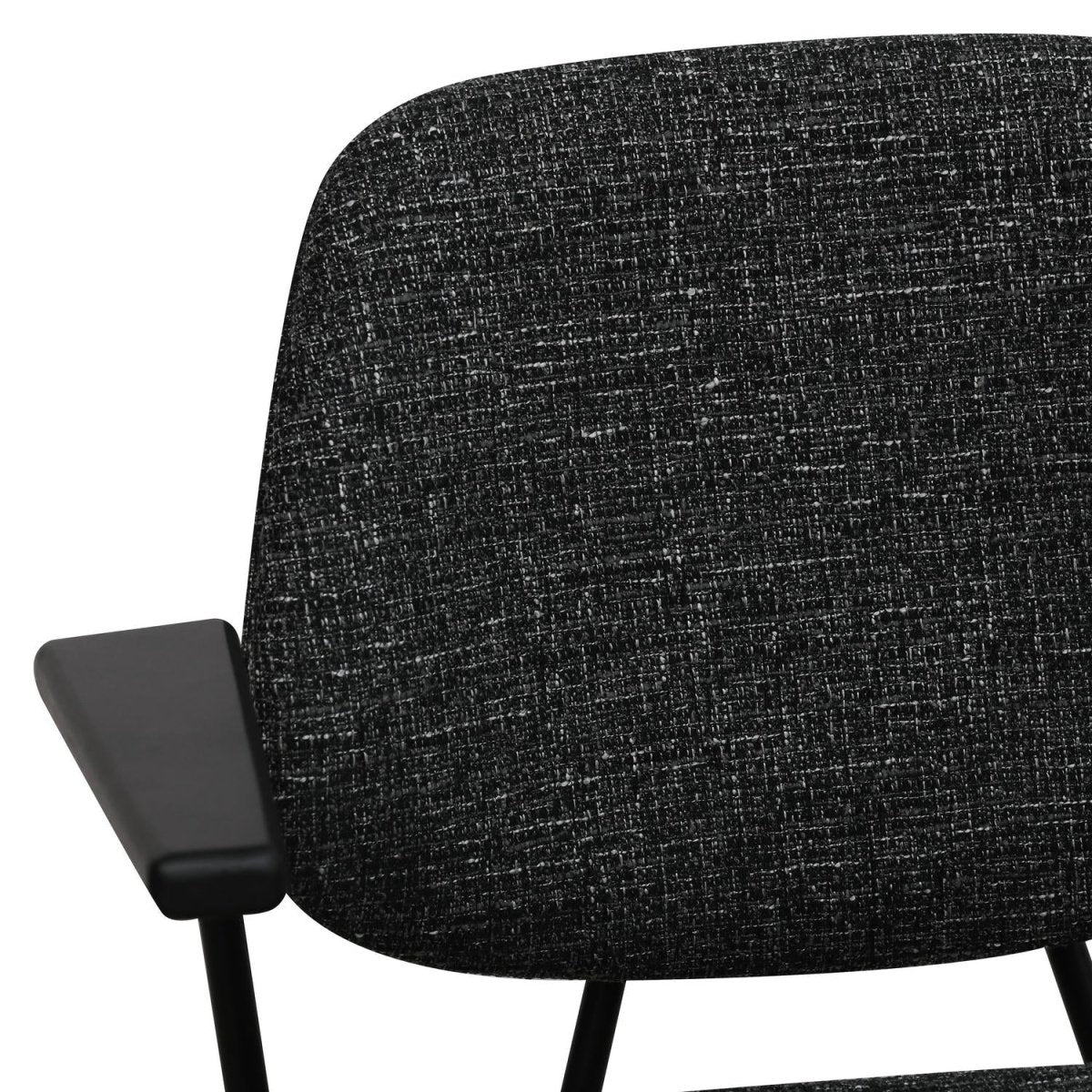 Sofia Esszimmerstühle mit Armlehne 2er Set - Bouclé-Stoff Schwarz - FURNHOUSE