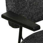 Sofia Esszimmerstühle mit Armlehne 2er Set - Bouclé-Stoff Schwarz - FURNHOUSE