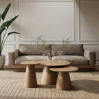 Couchtisch Rund ø45 cm - Wildeiche Natur - FURNHOUSE