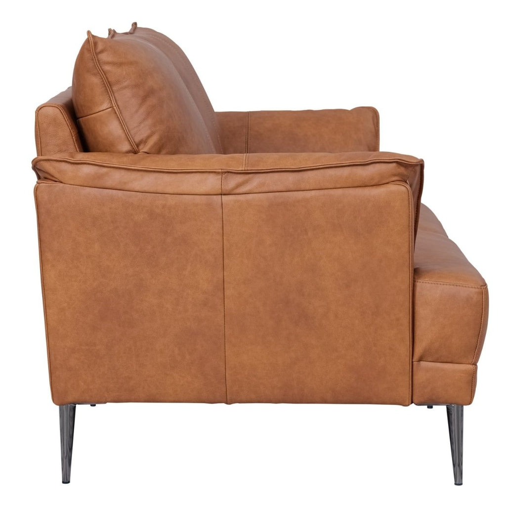 Soul 2-Sitzer Ledersofa - Echtleder Cognac Braun - FURNHOUSE