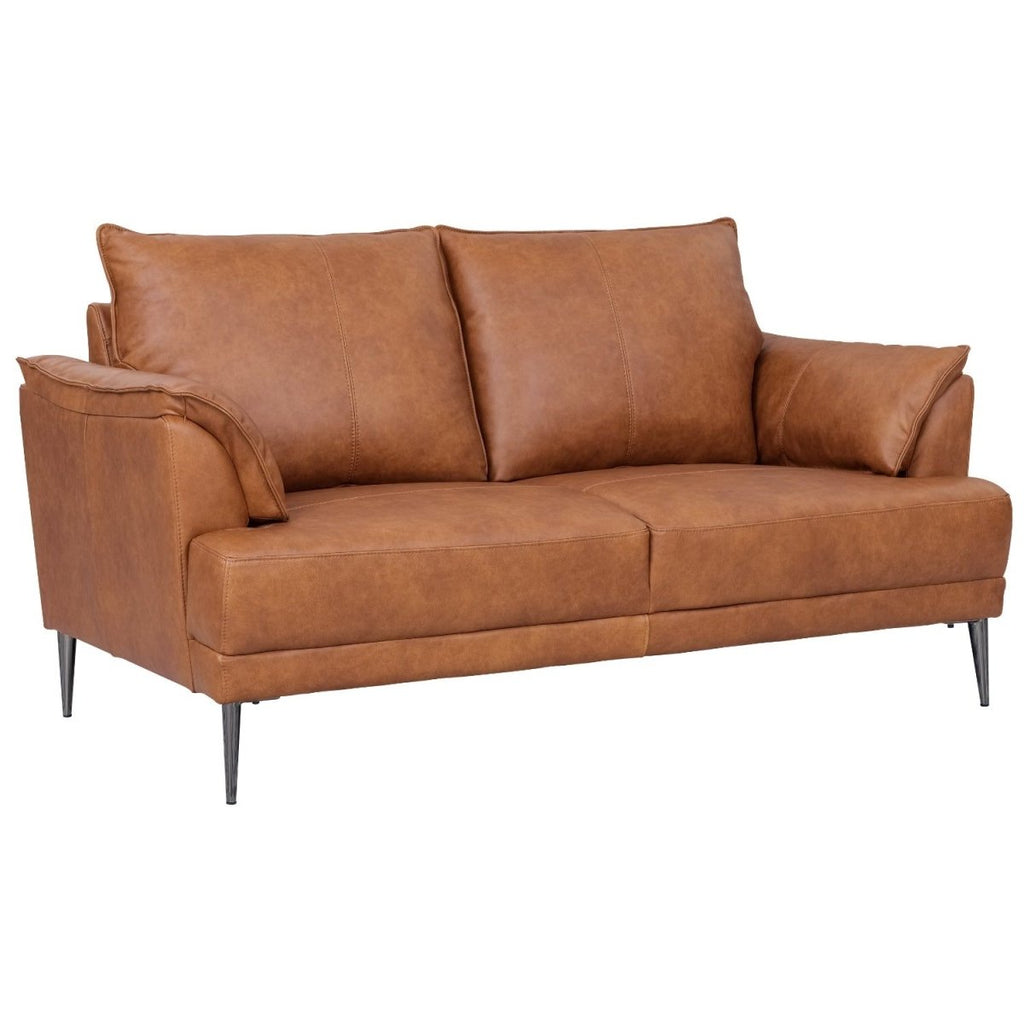 Soul 2-Sitzer Ledersofa - Echtleder Cognac Braun - FURNHOUSE