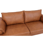 Soul 3-Sitzer Ledersofa - Echtleder Cognac Braun - FURNHOUSE