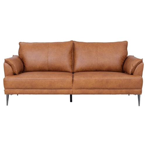 3-Sitzer Ledersofa Soul Cognacbraun von vorne
