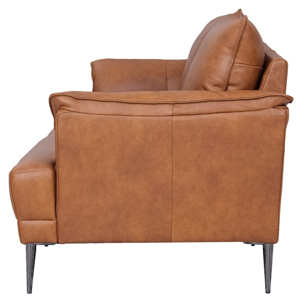 Soul 3-Sitzer Ledersofa - Echtleder Cognac Braun - FURNHOUSE