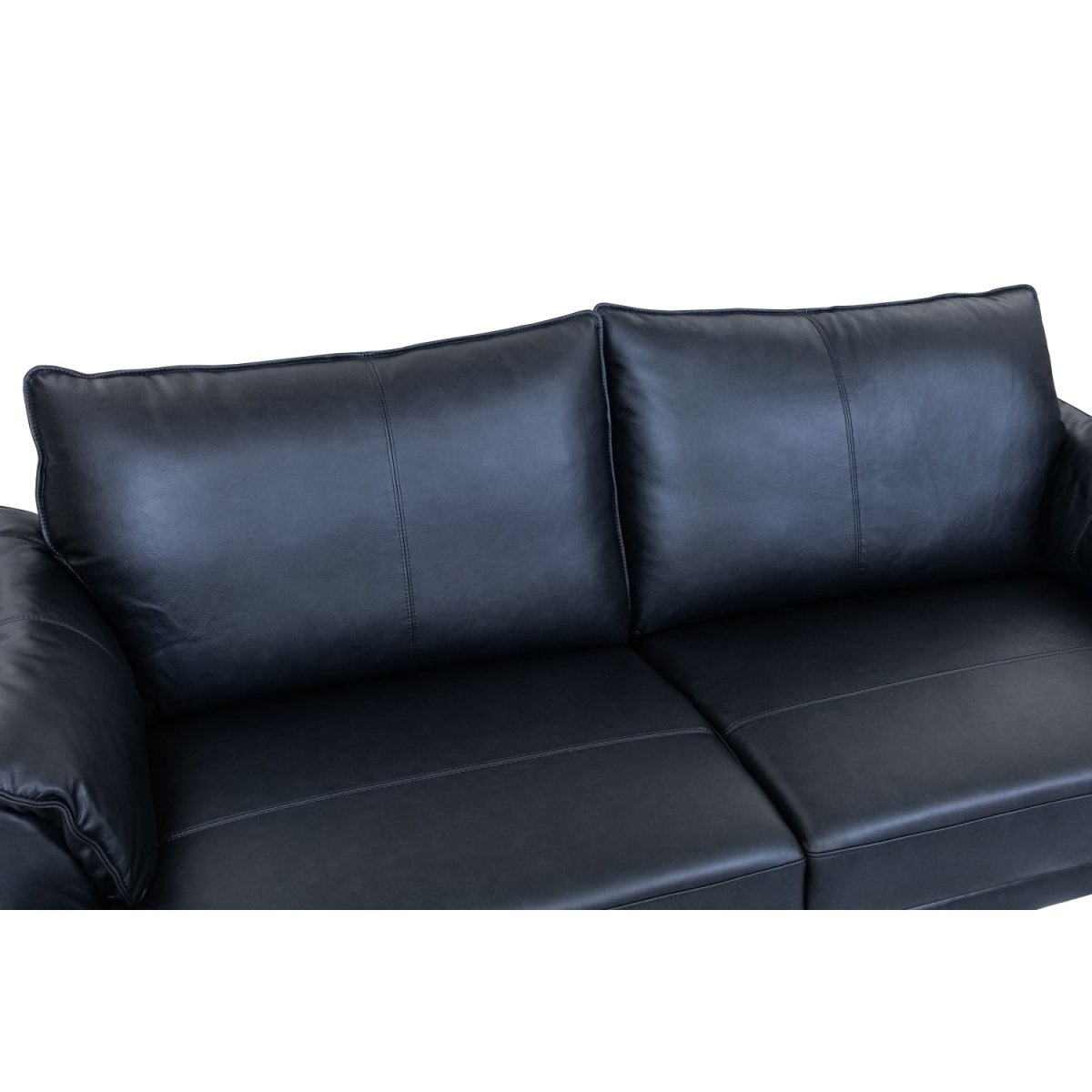 Soul 3-Sitzer Ledersofa - Echtleder Schwarz - FURNHOUSE