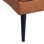 Soul L-Form Ledersofa mit Ottomane Rechts - Echtleder Cognac Braun - FURNHOUSE