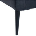 Soul L-Form Ledersofa mit Ottomane Rechts - Echtleder Schwarz - FURNHOUSE