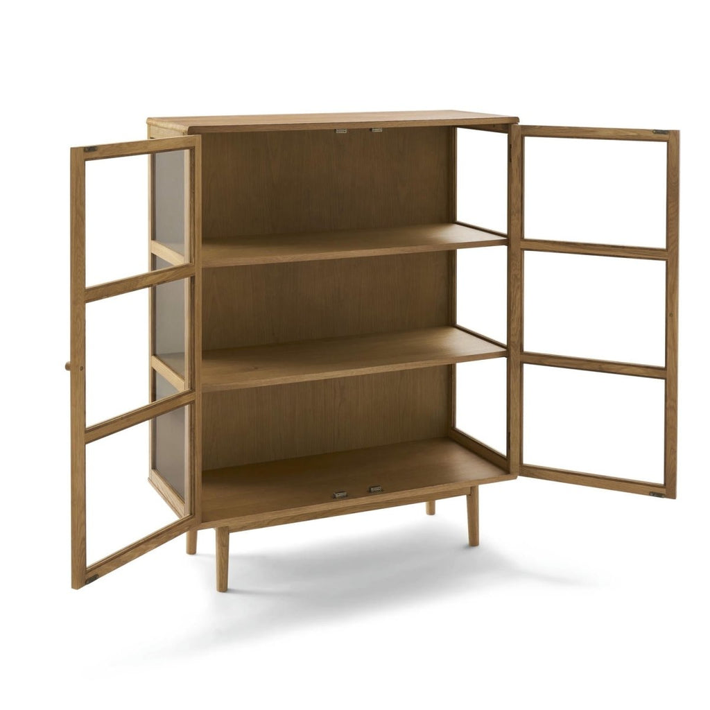 Svendborg Highboard mit Glastüren - 100 cm breit - Wildeiche Natur - FURNHOUSE