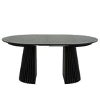 Svendborg Runder Esstisch ø120 cm – Ausziehbar bis 220 cm - Eiche Schwarz - FURNHOUSE