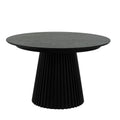Runder Esstisch ø120 cm - Ausziehbar bis 220 cm - Eiche Schwarz - FURNHOUSE