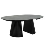 Svendborg Runder Esstisch ø140 cm – Ausziehbar bis 240 cm - Eiche Schwarz - FURNHOUSE