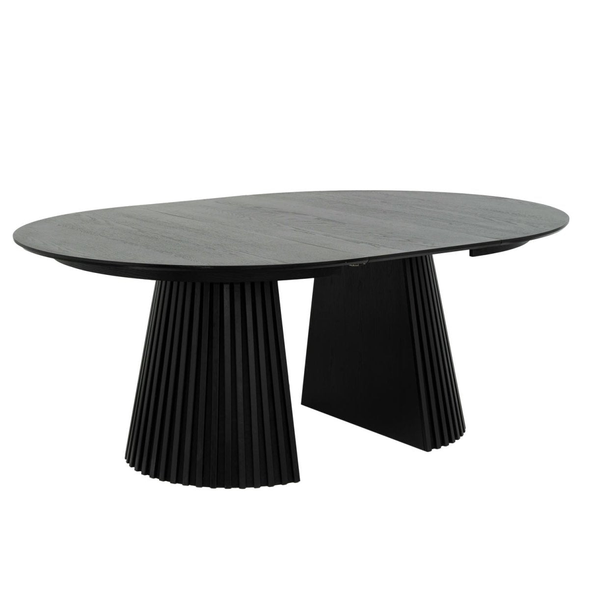 Svendborg Runder Esstisch ø140 cm – Ausziehbar bis 240 cm - Eiche Schwarz - FURNHOUSE