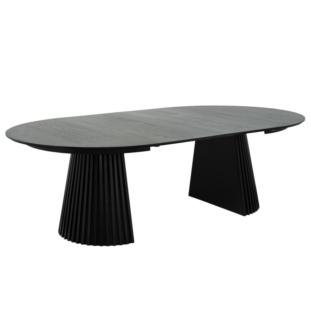 Svendborg Runder Esstisch ø140 cm – Ausziehbar bis 240 cm - Eiche Schwarz - FURNHOUSE