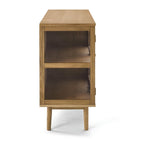 Svendborg Sideboard mit 3 Glastüren - 137 cm breit - Wildeiche Natur - FURNHOUSE