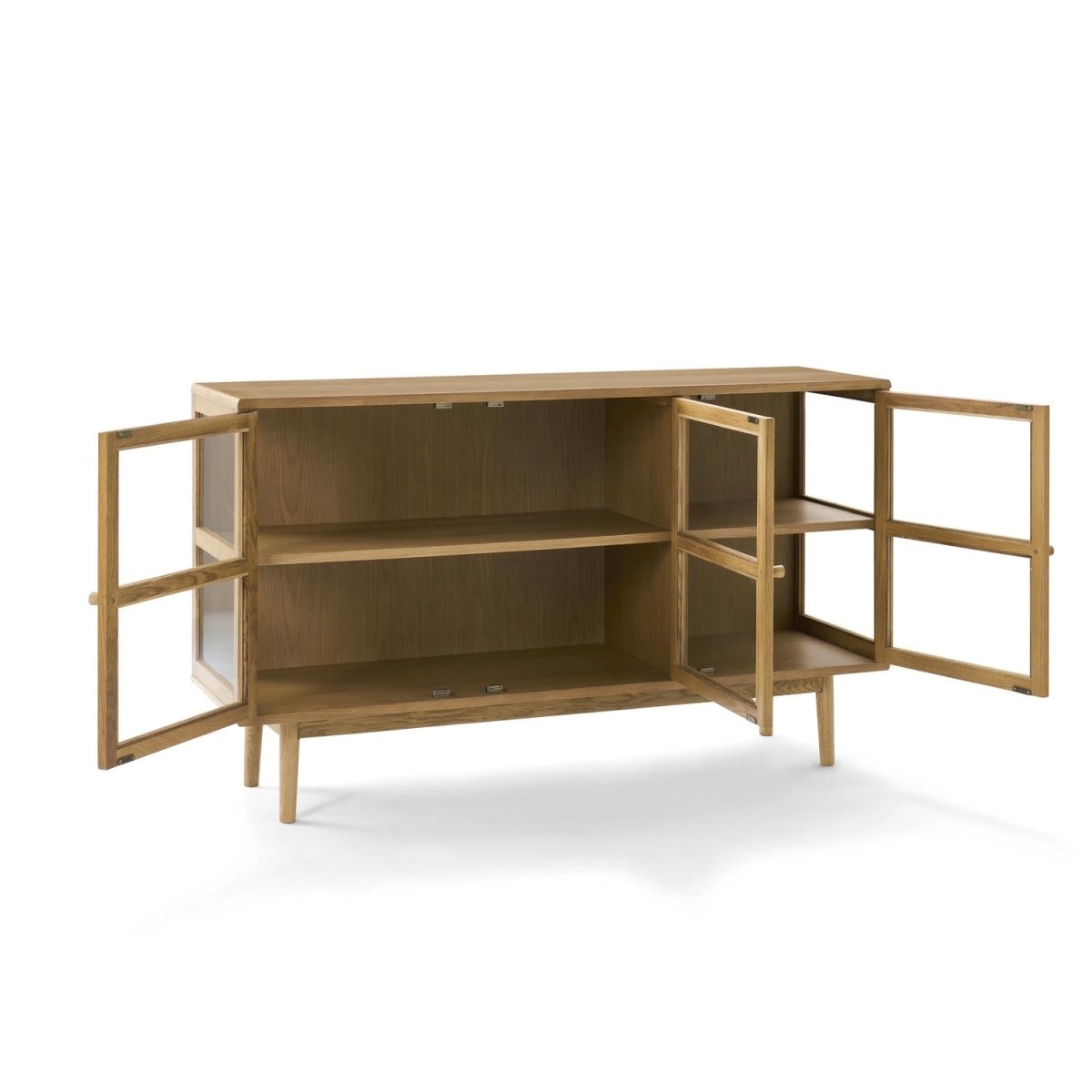 Svendborg Sideboard mit 3 Glastüren - 137 cm breit - Wildeiche Natur - FURNHOUSE
