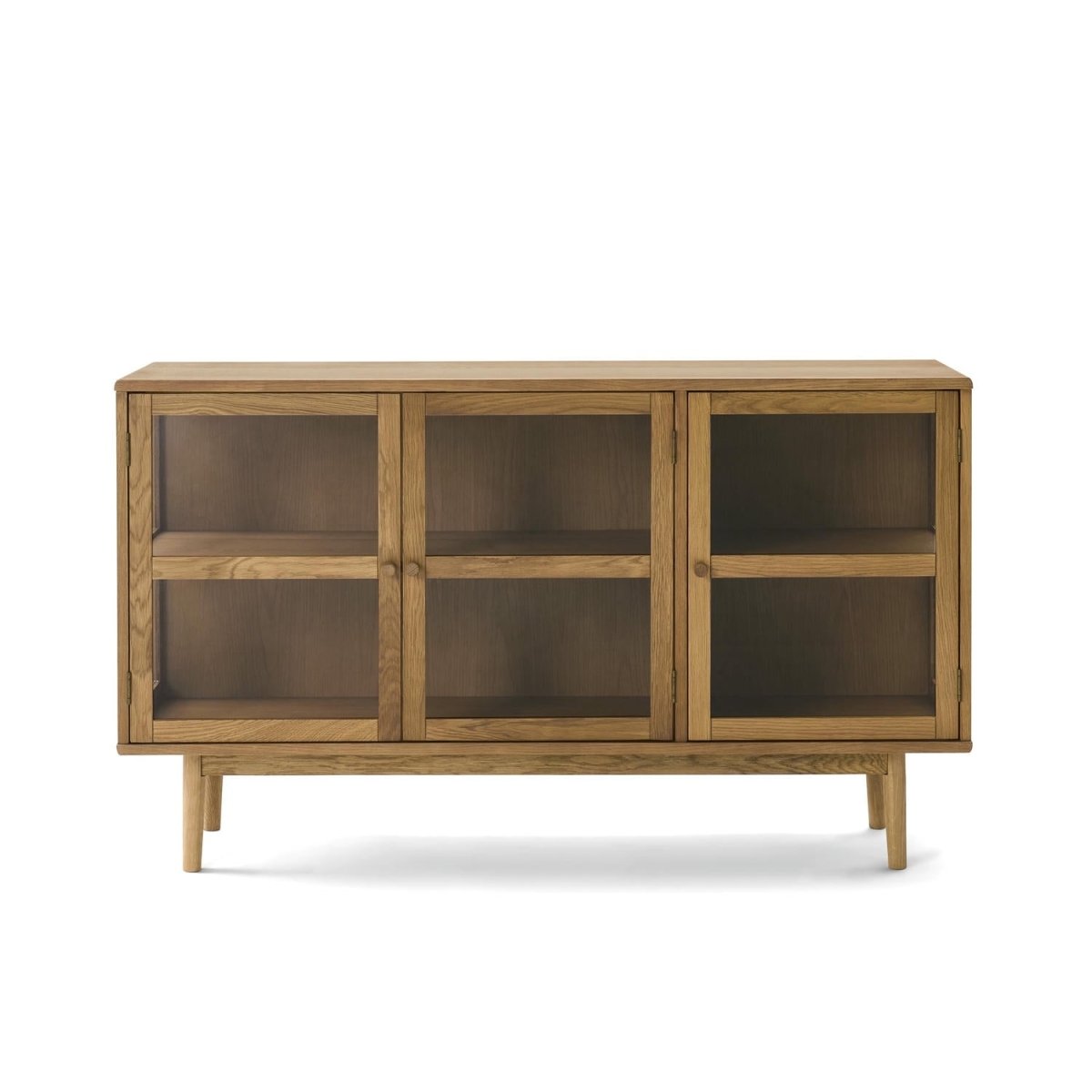 Svendborg Sideboard mit 3 Glastüren - 137 cm breit - Wildeiche Natur - FURNHOUSE