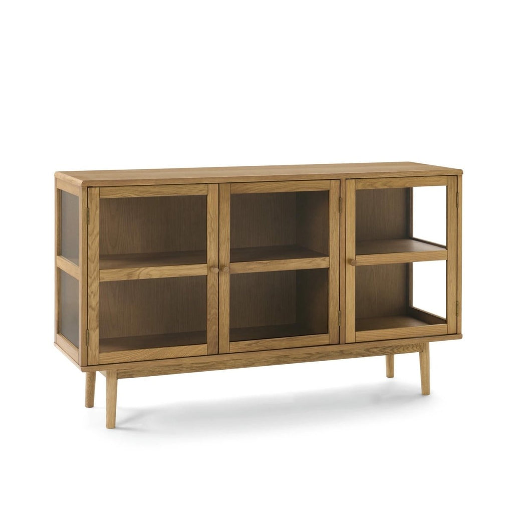 Svendborg Sideboard mit 3 Glastüren - 137 cm breit - Wildeiche Natur - FURNHOUSE