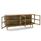 Svendborg Sideboard mit 4 Glastüren - 180 cm breit - Wildeiche Natur - FURNHOUSE