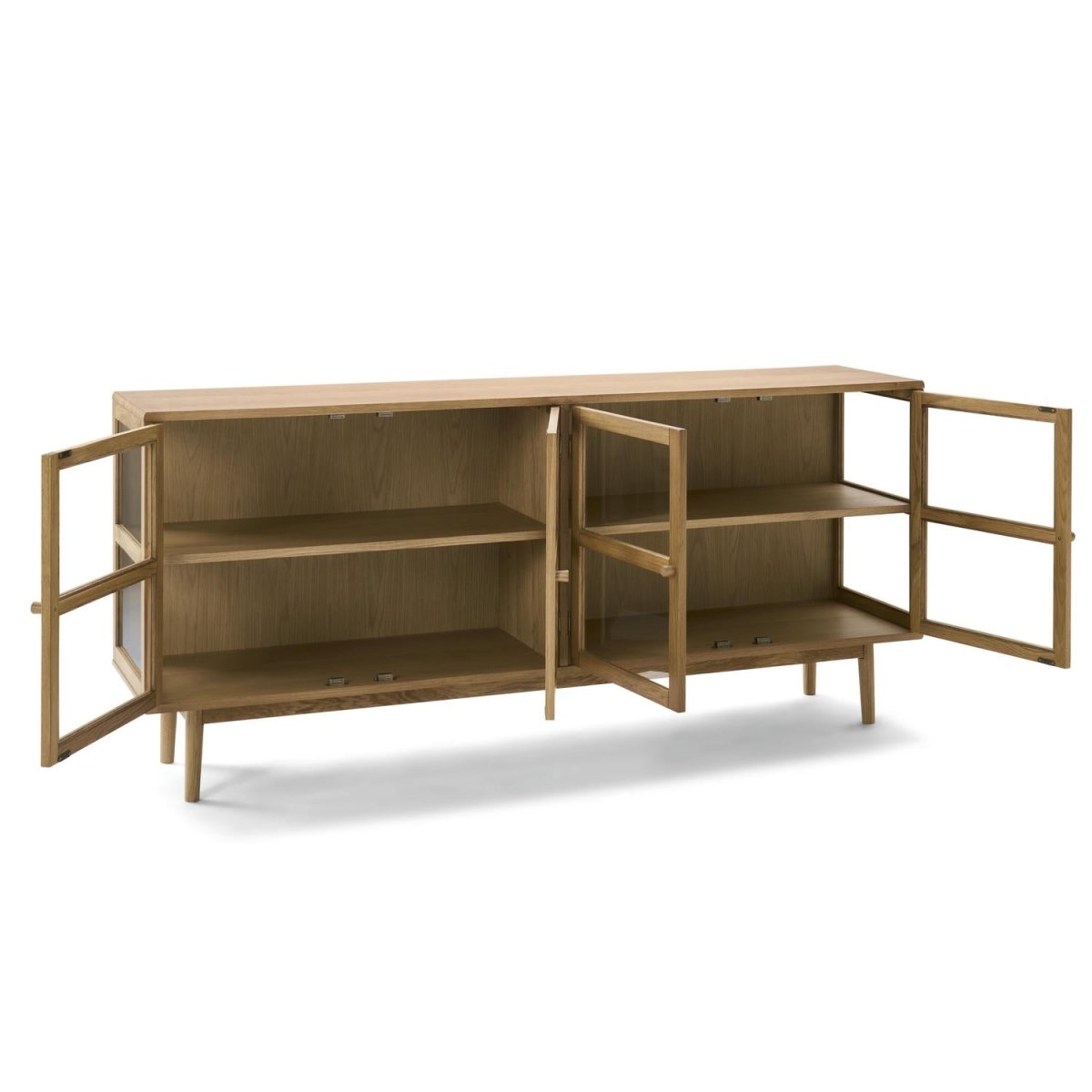 Svendborg Sideboard mit 4 Glastüren - 180 cm breit - Wildeiche Natur - FURNHOUSE