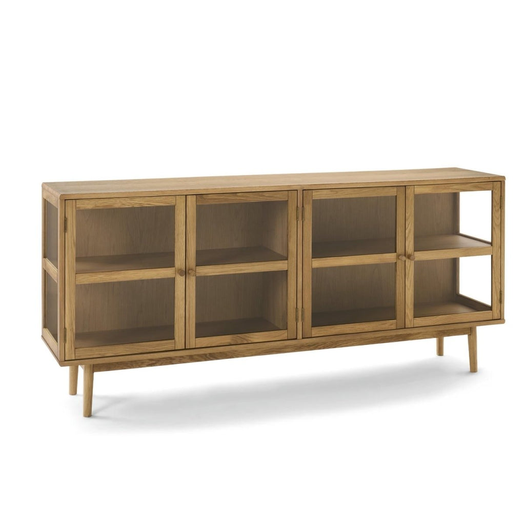 Svendborg Sideboard mit 4 Glastüren - 180 cm breit - Wildeiche Natur - FURNHOUSE