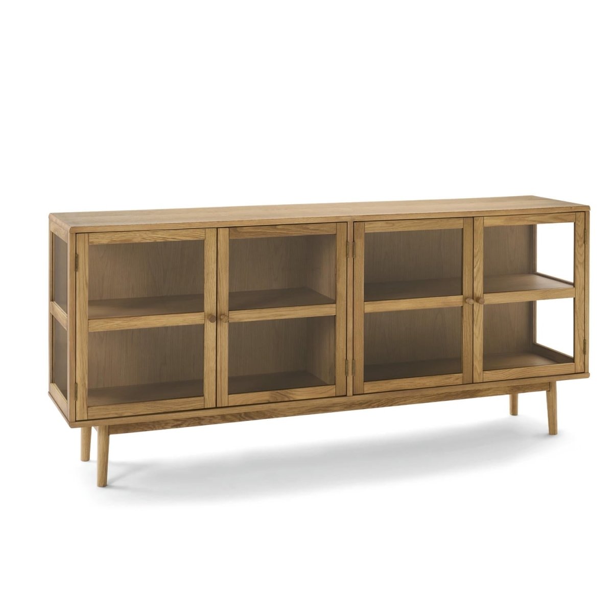 Svendborg Sideboard mit 4 Glastüren - 180 cm breit - Wildeiche Natur - FURNHOUSE